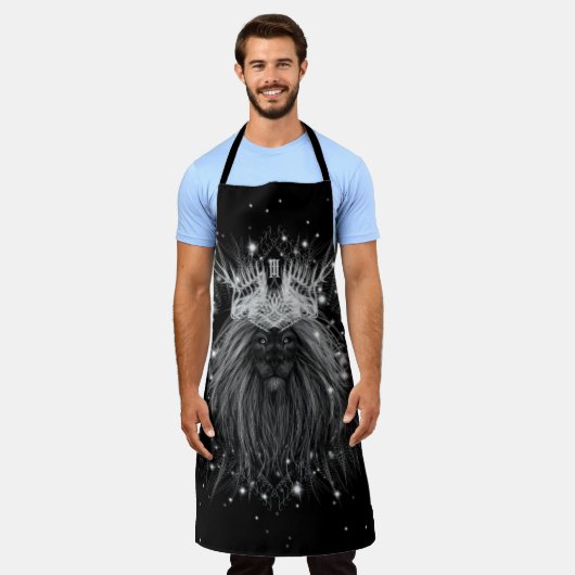 Starlight-leeuw met kroonmonogram schort (Gedragen)