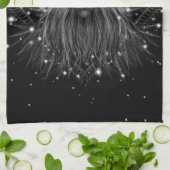 Starlight-leeuw met kroonmonogram theedoek (Gevouwen)