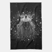 Starlight-leeuw met kroonmonogram theedoek (Verticaal)