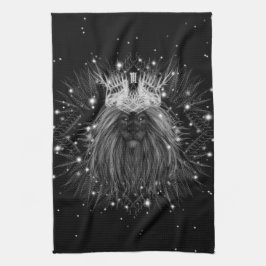 Starlight-leeuw met kroonmonogram theedoek