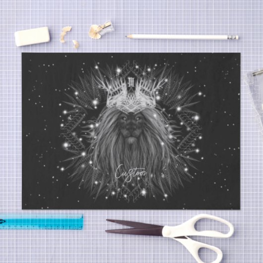 Starlight-leeuw met kroonmonogram tissuepapier (Craft)