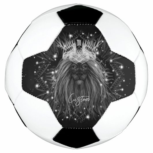 Starlight-leeuw met kroonmonogram voetbal (Voorkant)