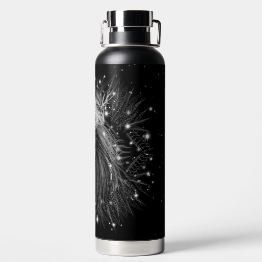 Starlight-leeuw met kroonmonogram waterfles (Achterkant)