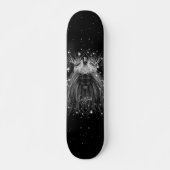 Starlight-leeuw met kroonmonogram zwart persoonlijk skateboard (Voorkant)