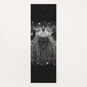 Starlight-leeuw met kroonmonogram zwart yogamat (Voorkant)