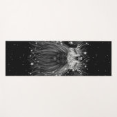 Starlight-leeuw met kroonmonogram zwart yogamat (Voorkant (horizontaal))