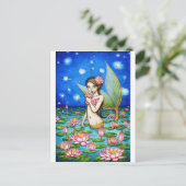 Starlight Lily Mermaid Briefkaart (Staand voorkant)