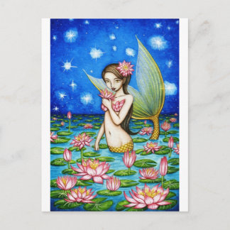 Starlight Lily Mermaid Briefkaart