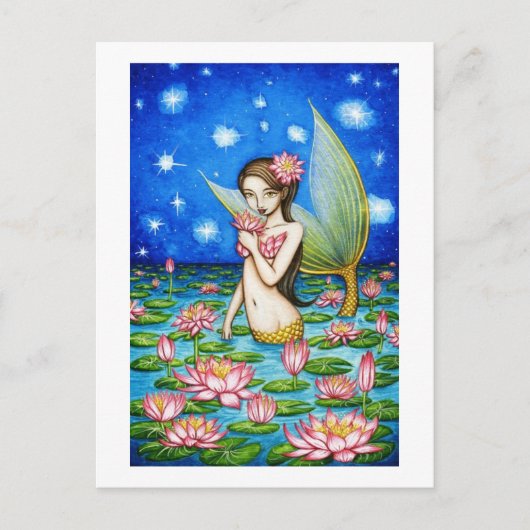 Starlight Lily Mermaid Briefkaart (Voorkant)