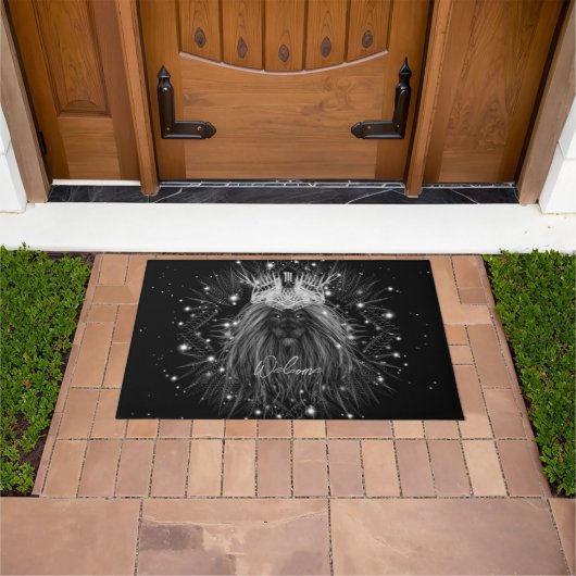 Starlight Lion met Crown Monogram Welkom Deurmat (Buiten)