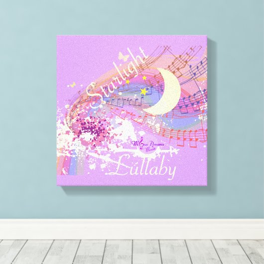 Starlight Lullaby Color Splash Stretched Canvas (Insitu (Houten vloer))