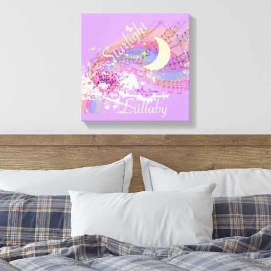 Starlight Lullaby Color Splash Stretched Canvas (Insitu (Slaapkamer))