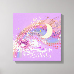 Starlight Lullaby Color Splash Stretched Canvas Afdruk