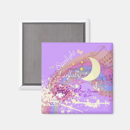 Starlight Lullaby Colorsplash Square Magnet (Voorkant / Achterkant)