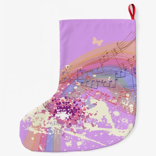 Starlight Lullaby Kerstmis stoppen Grote Kerstsok (Achterkant)