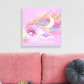 Starlight Lullaby Roze omgepakt Canvas (Insitu (Woonkamer))
