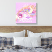 Starlight Lullaby Roze omgepakt Canvas (Insitu (Slaapkamer))