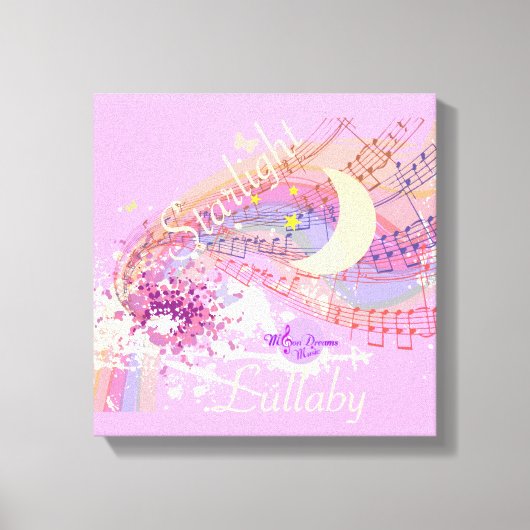 Starlight Lullaby Roze omgepakt Canvas Afdruk (Voorkant)