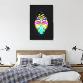 Starlight Oracle Owl Canvas Afdruk (Insitu (Slaapkamer))