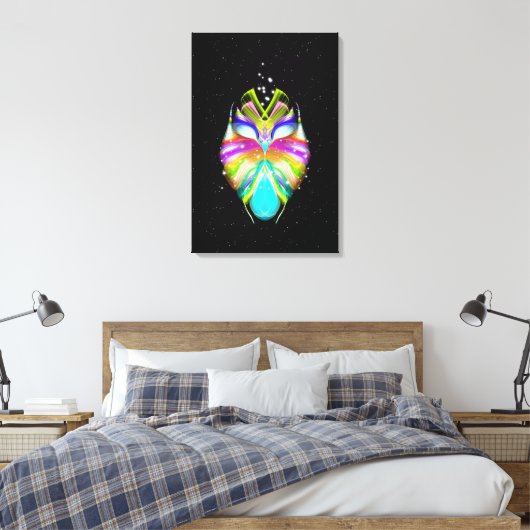 Starlight Oracle Owl Canvas Afdruk (Insitu (Slaapkamer))