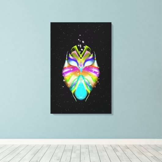 Starlight Oracle Owl Canvas Afdruk (Insitu (Houten vloer))