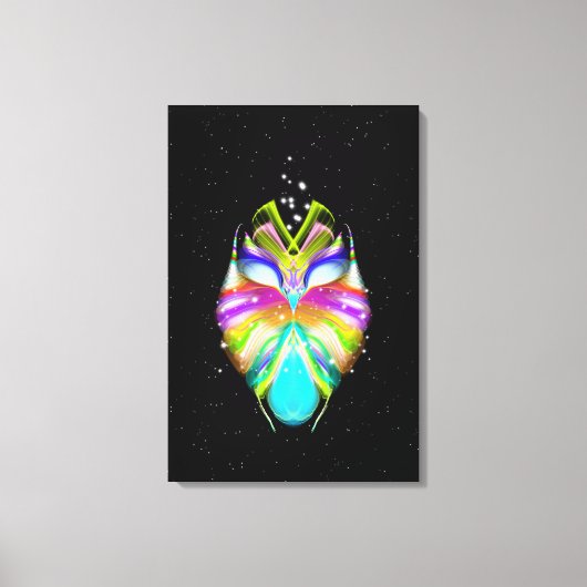Starlight Oracle Owl Canvas Afdruk (Voorkant)