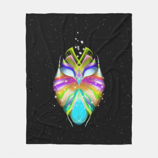 Starlight Oracle Owl Fleece Deken (Voorkant)