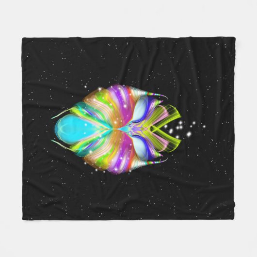 Starlight Oracle Owl Fleece Deken (Voorkant (Horizontaal))