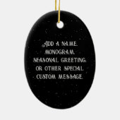 Starlight Oracle Owl Keramisch Ornament (Achterkant)