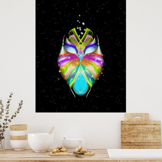 Starlight Oracle Owl Poster (Keuken)