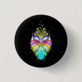 Starlight Oracle Owl Ronde Button 3,2 Cm (Voorkant)