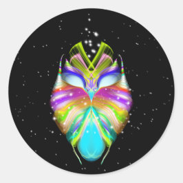 Starlight Oracle Owl Ronde Sticker