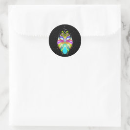 Starlight Oracle Owl Ronde Sticker