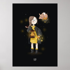 STARLIGHT PIG van Alexandra Dikaia Poster