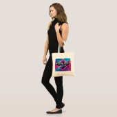 Starlight Rebellion Retro Pop Cultuur canvas tas (Voorkant (model))