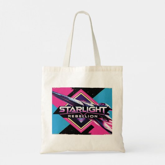 Starlight Rebellion Retro Pop Cultuur canvas tas (Achterkant)