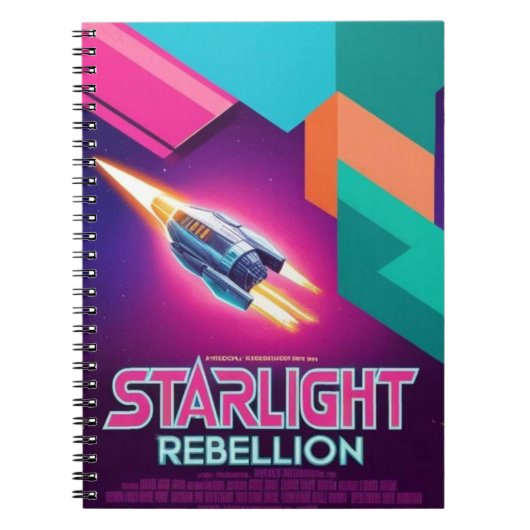 Starlight Rebellion Retro Pop Cultuur Notitieboek  (Voorkant)