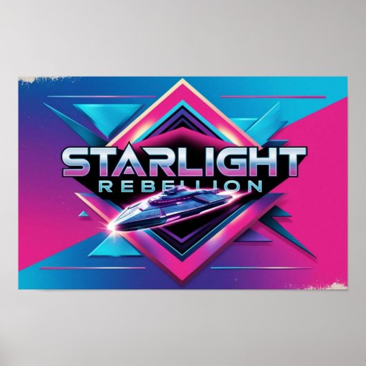 Starlight Rebellion Retro Pop Cultuur Poster (Voorkant)
