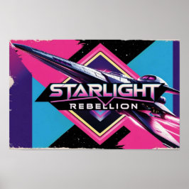 Starlight Rebellion Retro Pop Cultuur Poster 80s-