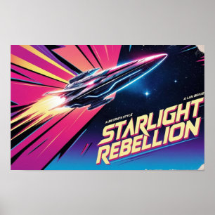 Starlight Rebellion Retro Pop Cultuur Poster 80s-