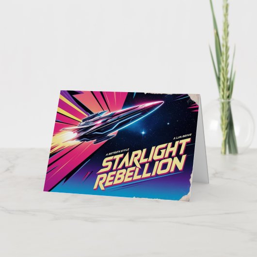 Starlight Rebellion Retro Pop Cultuur Poster 80s- Folie Wenskaart (Voorkant)
