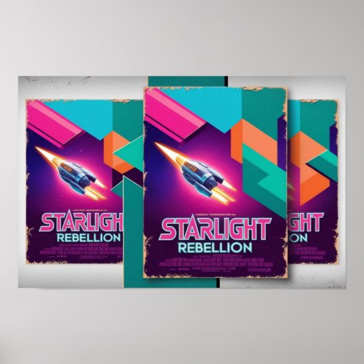 Starlight Rebellion Retro Pop Cultuur Poster jaren (Voorkant)