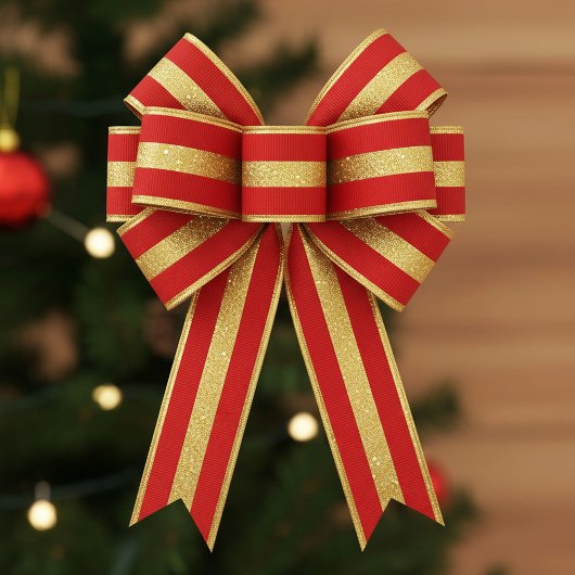 Starlight Red & Gold Grosgrain Lint