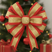 Starlight Red & Gold Grosgrain Lint