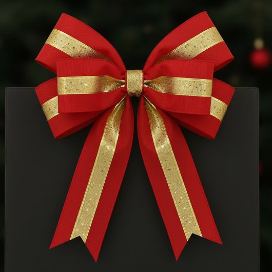 Starlight Red & Gold Satijnen Lint