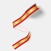 Starlight Rood & Goud Grosgrain Lint (Achterkant)