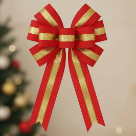 Starlight Rood & Goud Satijnen Lint
