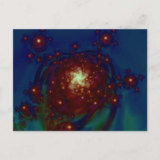 "Starlight Roos Galaxy" ~ Abstracte Art Print Briefkaart (Voorkant)