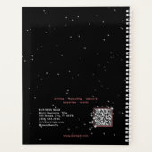 Starlight Roze Hart Poot Print Pet Sitter Zwart Planner (Achterkant)