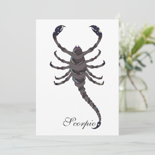 Starlight Scorpio-uitnodigingen Kaart (Staand voorkant)